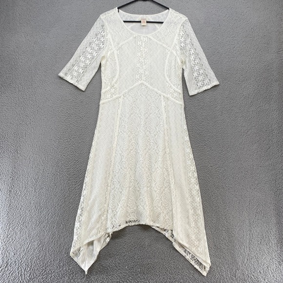 Sundance Dresses & Skirts - Sundance Dress Womens 8 Lace Bridal Shower Wedding Midi Feminine Dainty Floral